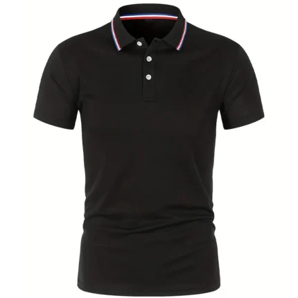 2025 Hot Sale Men's Summer Casual Breathable Comfortable Polo Shirt Men's Solid Color High Quality Short Sleeve T-Shirt